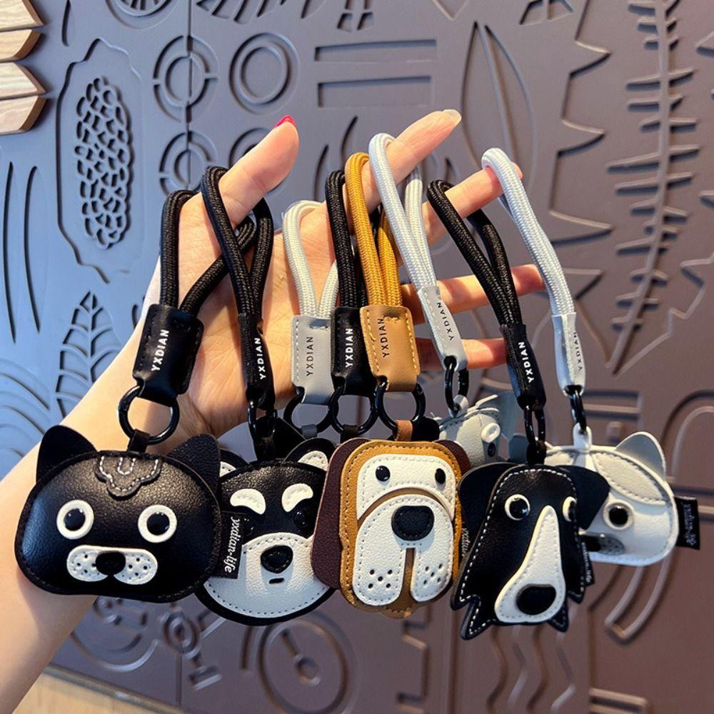 Hanger Pu Leather Puppy Keychain Cat Bag Pendant Multi-color Leather Dog Pendant Bag Ornament
