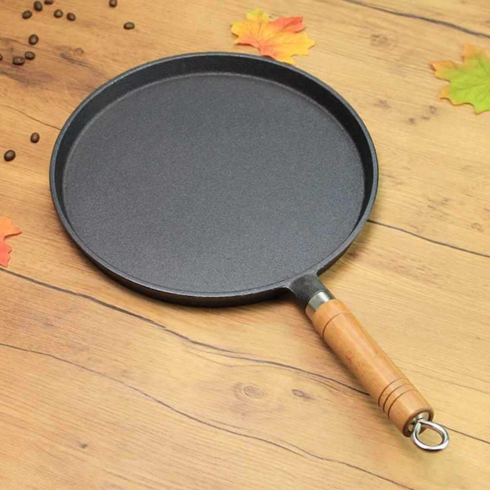Non-stick Cast Iron Frying Pan 20/26cm Crepe Maker Flat Skillet Pancake Pan  Restaurant