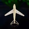 Stylish Rhinestone Aircraft Brooches for Women Enamel Transportation Pins Event Funny Luxury Gifts New Year Friends Decoration