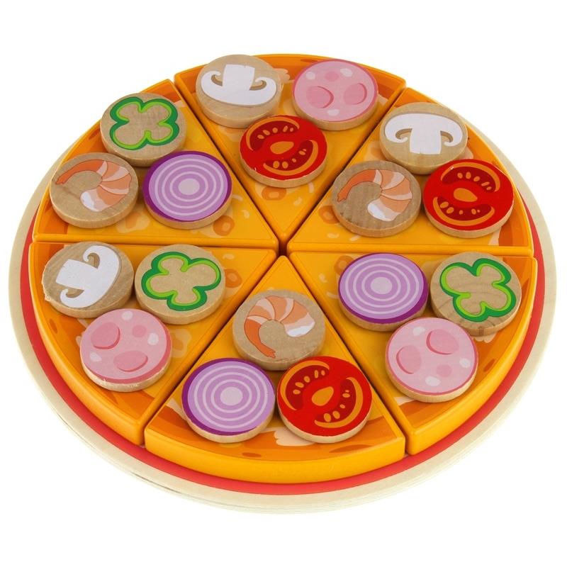 Wooden Pizza Cutter Velcro Puzzle Velcro Tray Plate Knife Accessories