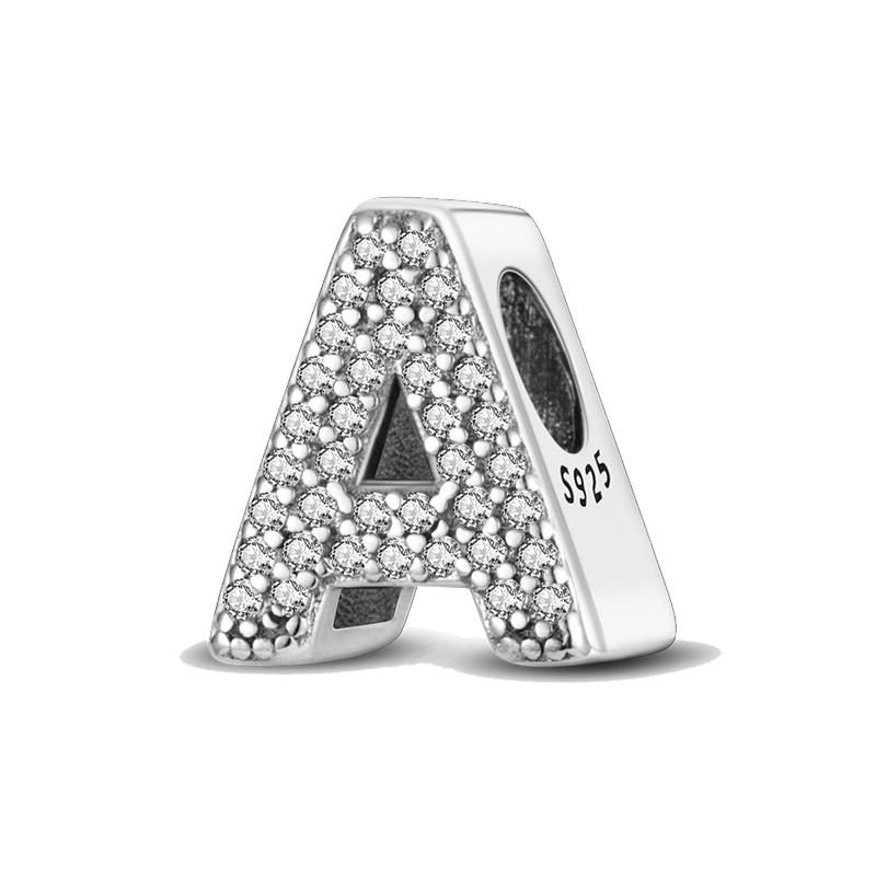 Copper Yellow Love 26 Letters Diy Love Charms Beads Fit 4Mm Hole Diameter Bracelets Fine Birthday Jewelry Gift