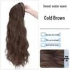 Women's Long Water Wave Curly Headband Wig with Fishtail Braid