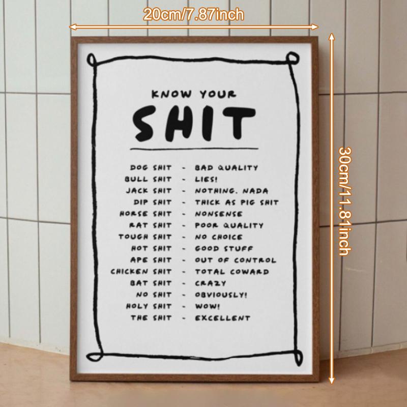 30 būdų pasakyti Fvck Spausdintas plakatas Juodas ir kreminės spalvos Sienų meno spaudiniai Tapyba Miegamojo Namų Svetainės Dekoravimas