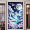 Large Size Mosaic DIY Full Diamond Painting Kits Art Fantasy Moon River and Flowers Embroidery Cross Stitch Rhinestones