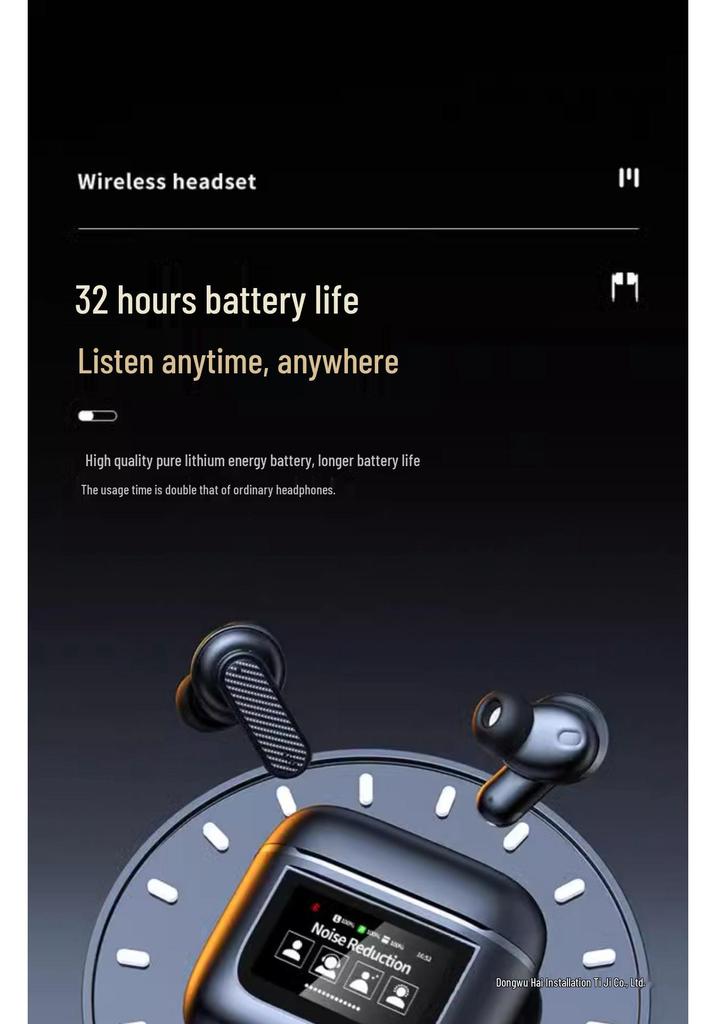2026 New Model Smart Bluetooth Earbuds: Touchscreen, Active Noise Cancelling, Heavy Bass, In-Ear, Touch Control, Sports-Friendly.