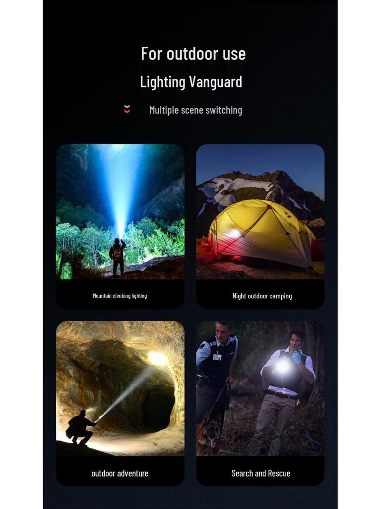 Rechargeable Long-Range Zoomable Mini Flashlight for Cycling and Outdoor Survival