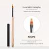 Translucent Brown Nail Art Brush Set: Flower and Gel Painting Brushes with Flat and Round Heads