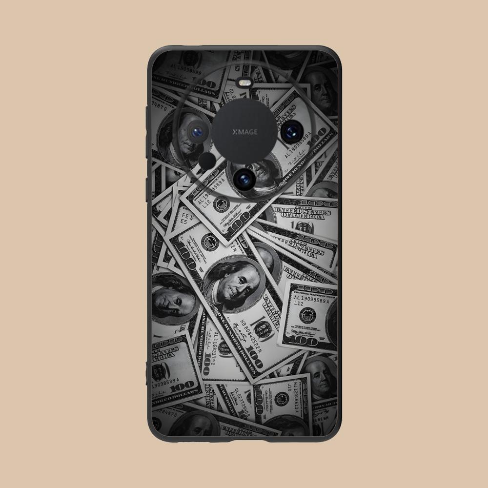 USD Dollar Matte TPU Mobile Phone Case for Huawei Mate 60 50 40 30 20 10 Pro Plus Lite E 5G Colorful Printing Cover