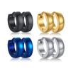 Unisex Stainless Steel Small Hoop Huggie Earrings for Men Woman Ear Brinco Jewelry