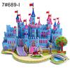DIY 3D House Castle Windmill Model Assembling Puzzles Early Learning Kids Toy