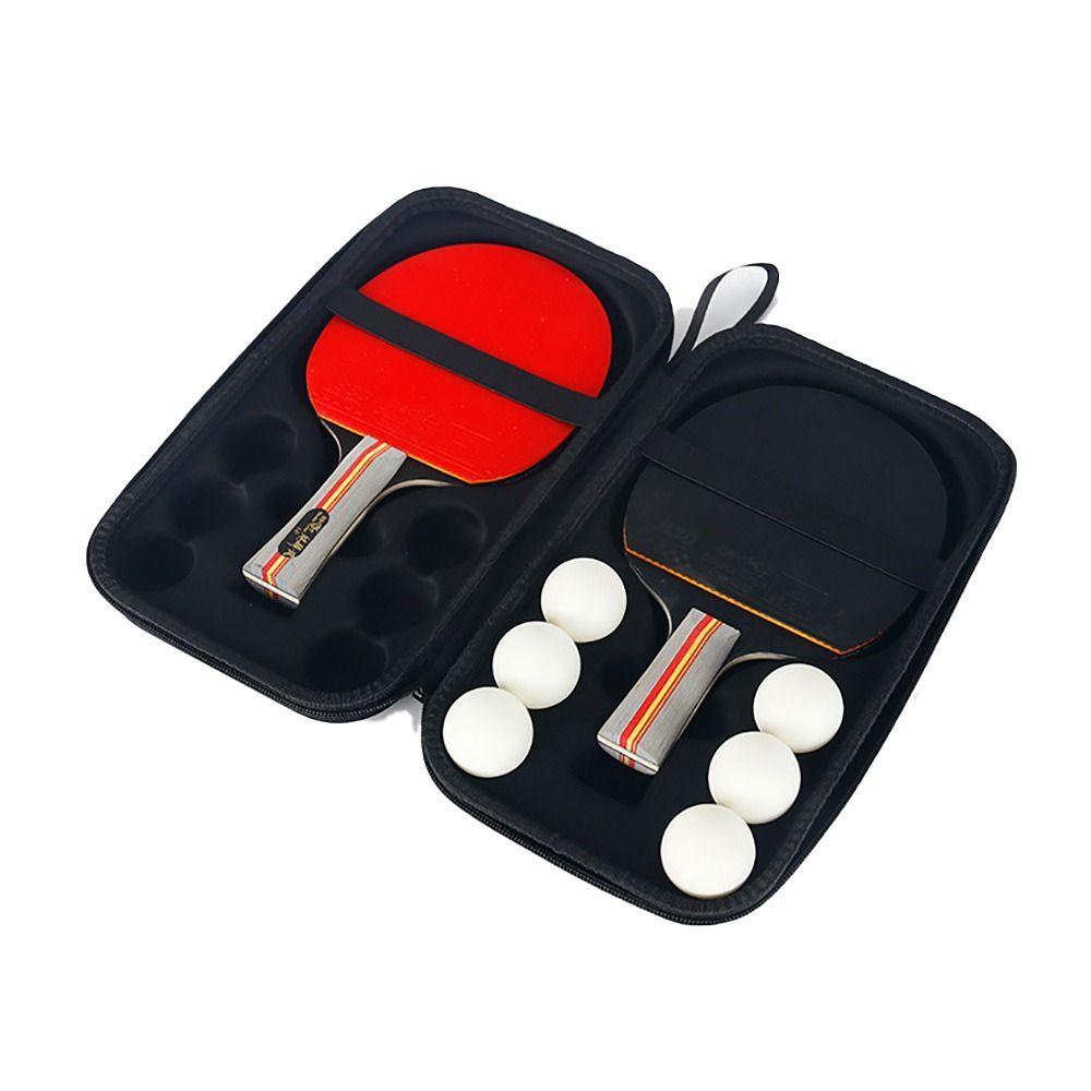 Étui rigide pour raquette de tennis de table Noir Gris Sac de sport Étui pour raquette de ping-pong Raquette de ping-pong