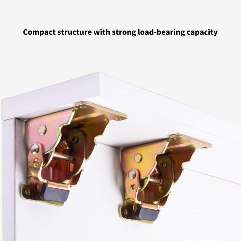 Strong Foldable Table Hinge with Safety Lock Mechanism Rusts Proof Designs Hinges for Indoor Outdoor Furniture Assembly