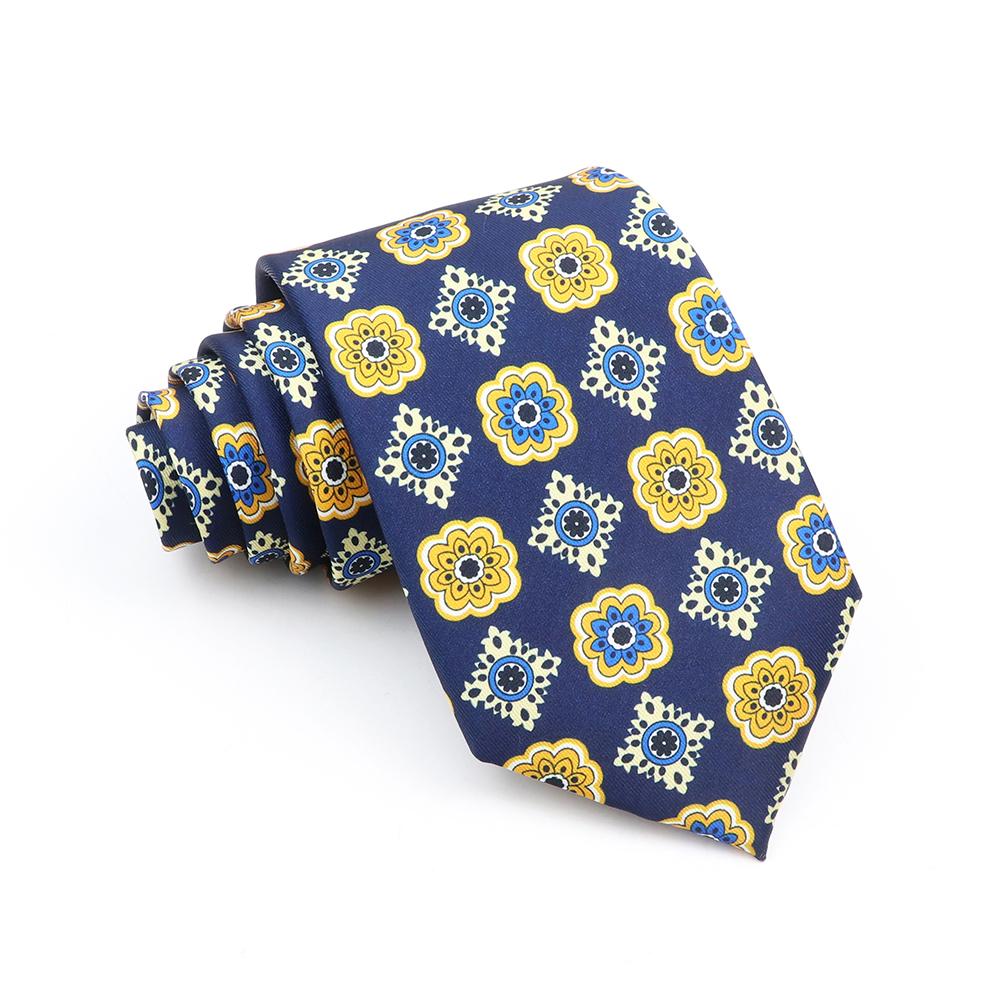 Supermjuka bohemiska sidenpolyesterslipsar för män Nyhet Design Bröllopskontor Företag Gravata tryckt slipspresent