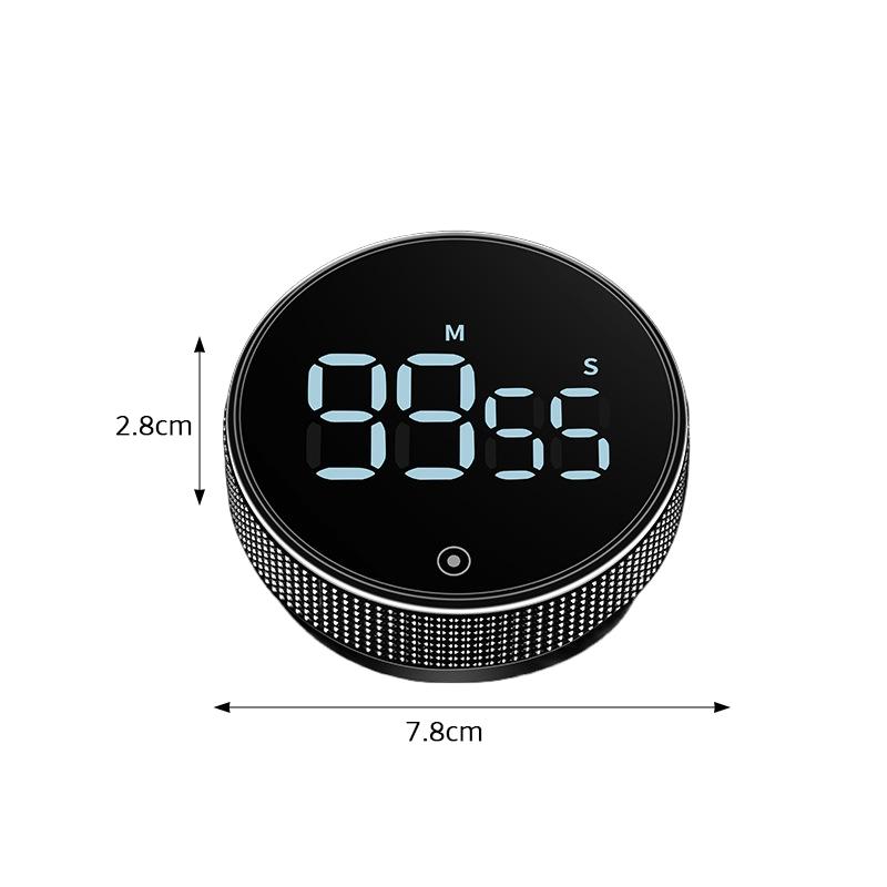 Round Magnetic Timer Kitchen Rotary Timer Back Bracket Design Stopwatch Clock Cooking Shower Study Remind Clock Home Accessory