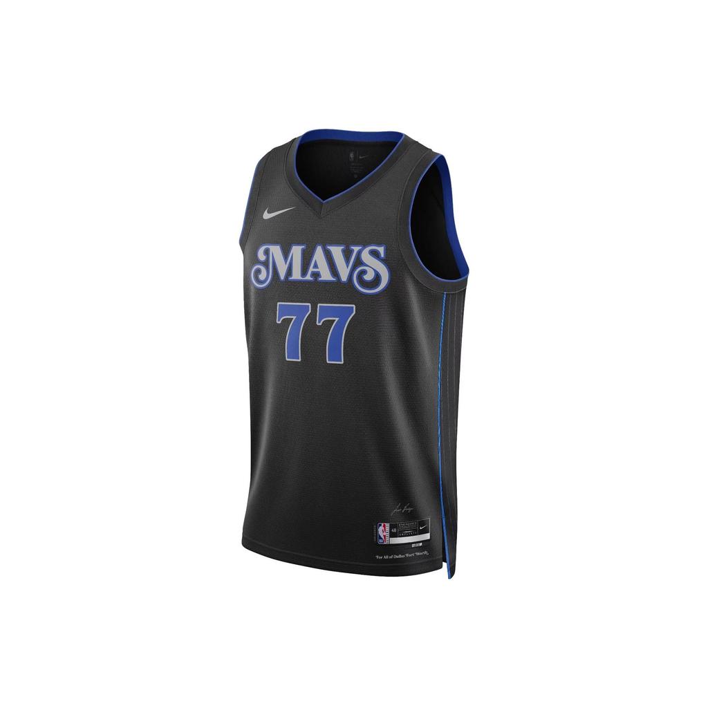 Nike Fan Edition 23-24 Season Luka Dončić Mavericks No. 77 Letter And Number Print Casual Sleeveless Basketball Vest Unisex Tops Black DX8499-010