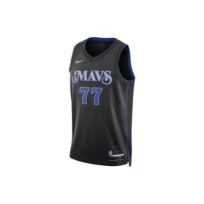 Fan Edition Saison 23-24 Luka Dončić Mavericks Nr.. 77 Buchstaben- und Zahlendruck Lässiges Ärmelloses Basketball-Tanktop Unisex Tops Schwarz DX8499-010