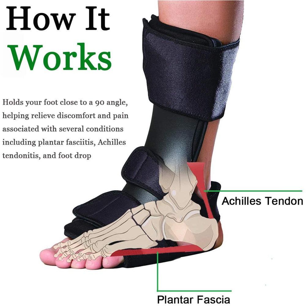 Night Splint for Plantar Fasciitis Pain Relief, Foot Drop Brace for Sleeping,Achilles Tendon Stretcher Boot for Nighttime