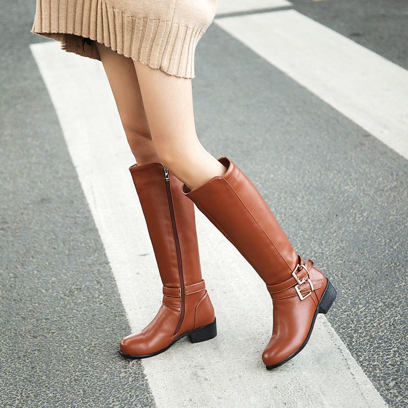 British style but knee boots high Martin boots knight boots European and American boots large size