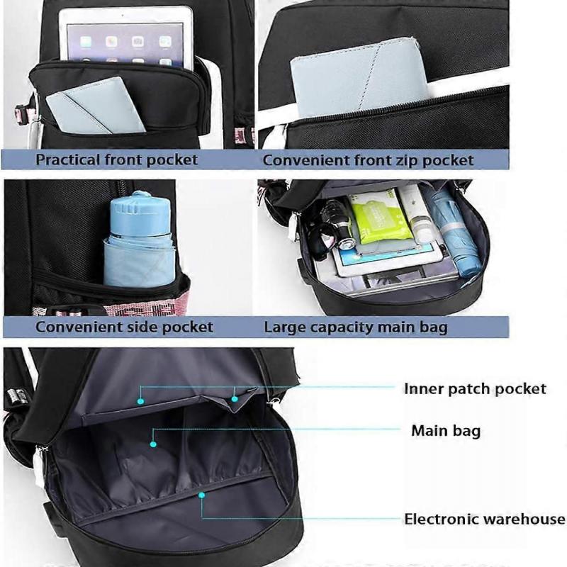 Fashion Trend Cute Cartoon Pattern Backpack for Laptop Use Anime Cosplay