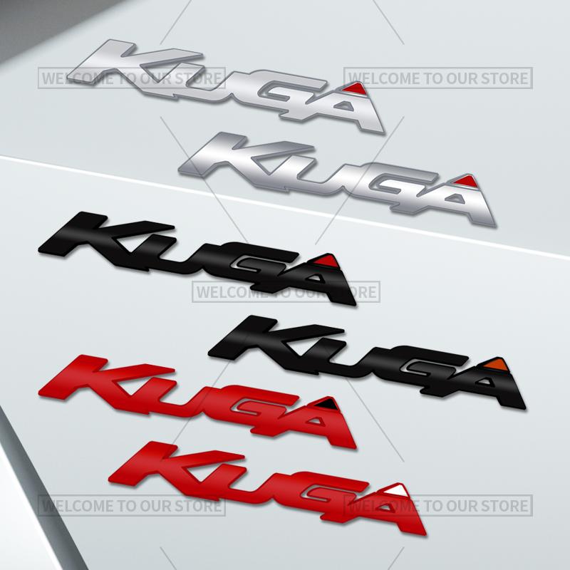 BLFE6 3D Car Styling For Ford Kuga Letter Emblem ST MK2 MK3 Badge Metal Stickers Rear Trunk Decals Auto Accessories