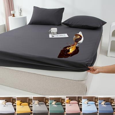 Wasserdichter Matratzenbezug-Schutz, verstellbare, rutschfeste Bett-Spannbettlaken mit Gummiband, für Doppelbett, King-Size-Größe 140/160/180