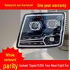 Foton Auman GTL Dump Truck Front Headlight Assembly with Full LED 0708 Convex Lens