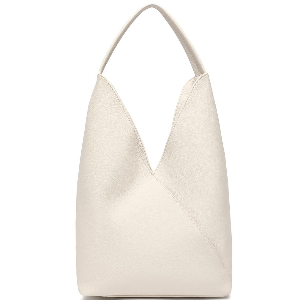 Guccio Leather Tote Leather Cowhide Elegant Square For Both Work and Casual Italy Bag, V-Line, Leather, One-Shoulder Bag, Design, Use, Women's