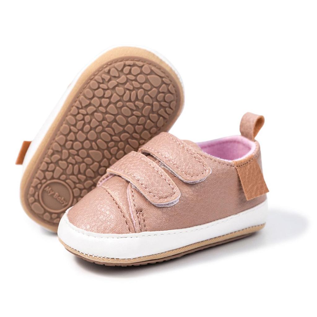New Spring/Autumn Non-Slip Toddler Shoes, 0-1 Year, Rubber Sole, Double Velcro, PU Surface