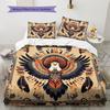 Vintage eagle Pattern Bedding Home Decoration Birthday Gift (1 * duvet cover + 2 * pillowcase, without core)