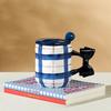 Creative Nordic Style Mug Striped Ceramic Cup High Value Souvenir Gift Cup