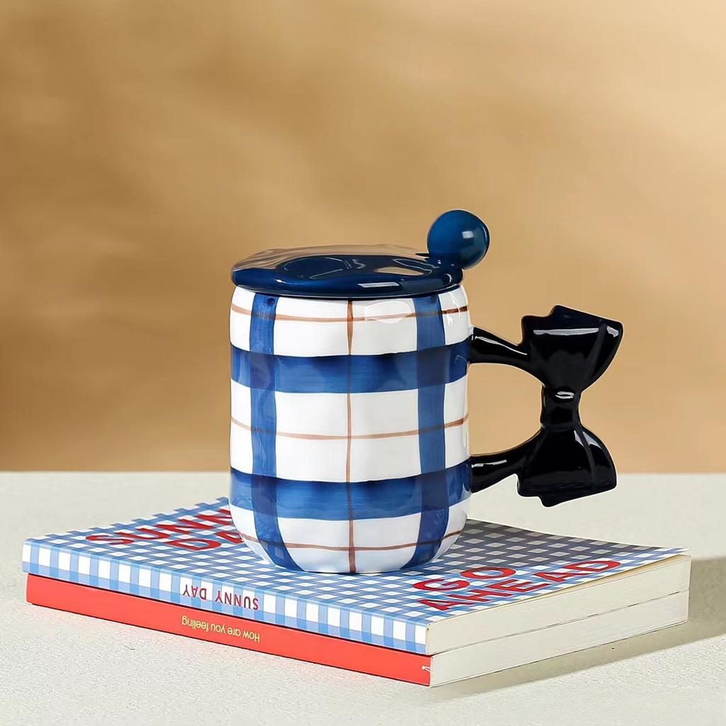 Creative Nordic Style Mug Striped Ceramic Cup High Value Souvenir Gift Cup