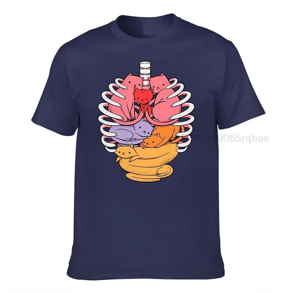 Anatomicat Cat Skeleton Funny T Shirt Anatomia Anatomy Medicine Alien O Neck Male Tshirts Pure Cotton Camisas Cat Print Unisex