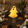 Desktop Night Light for Halloween Party Cute Ghost LED Decorative Light  Christmas Tree Topper with Warm Soft Durable Resin Decoration Holidays Glow