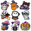 Halloween Ghost Enamel Pins Horror Pumpkin Magic Owl Skull Vampire Purple Spider Mummy Lapel Badges Backpack Jewelry Gifts