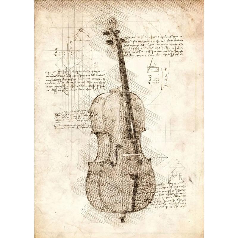 Retro Kunst Von Da Vinci Inspirierte Skizzen Poster Gitarre Vitruvianischer Mann Taschenuhr Spielekonsole Leinwandmalerei Bilder Heimdekor