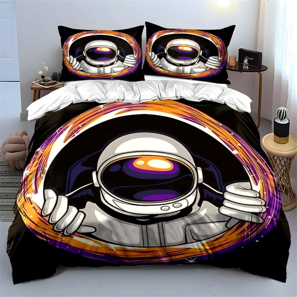 "Astronaut Adventure Themed Graphic Set" Exquisite three-piece bedding set gift for kids and adults