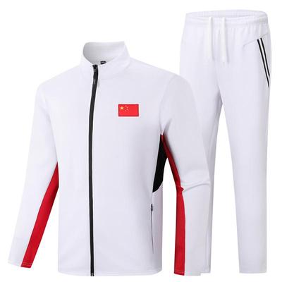 Unisex Spring-Autumn Sports Suit: Long Sleeve Stand Collar Casual Coach Martial Arts Hoodie Set