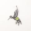 Peridot Gemstone 925 Sterling Silver Jewelry  Hummingbird Pendant 1.8" For Gift CP-20-2