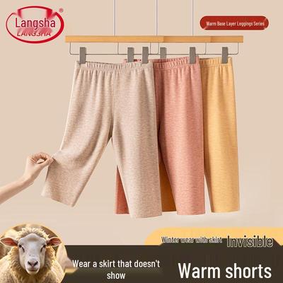 Pantaloncini Capri Termici Senza Cuciture da Donna Langsha Foderati in Pile