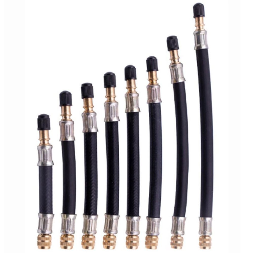 Flexible Braided Flexible Hose Rubber Tire Valve Adapter 1Pcs Tire Valve Extensions Car Wheels