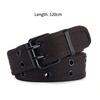 Double Buckle Belt Double Vent Eye Punch Pin Buckle Belt Youth Strong and Durable Jeans Belt