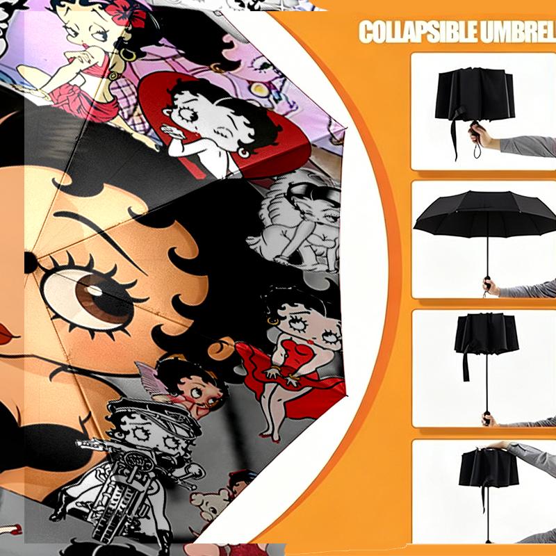 doll Print Umbrella Automatic Opening/ Closing - Portable Foldable Design - Daily use for Travel/Outdoor - Gift for Birthday