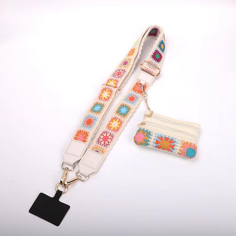 Adjustable Phone Lanyard with Bag, Anti-Lost Crossbody Strap, Customizable Neck Lanyard for Daily Use, Universal Phone Strap 120cm Adjustable