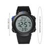 Digital wristwatch men easy read large display big font waterproof sports watch date LED alarm stopwatch function lightweight multifunctional casual