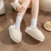 Shoes autumn and winter bag heel cotton slippers outer wear cotton shoes thick sole velvet warm 2025 new