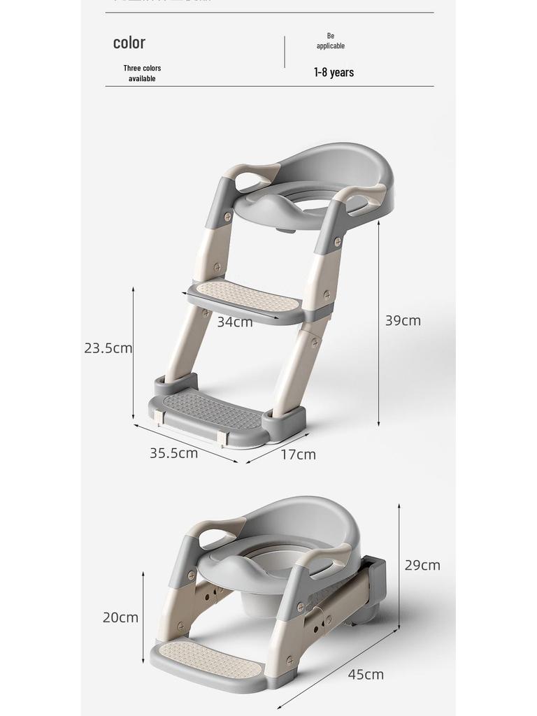 Foldable Toddler Potty Training Seat with Step Stool