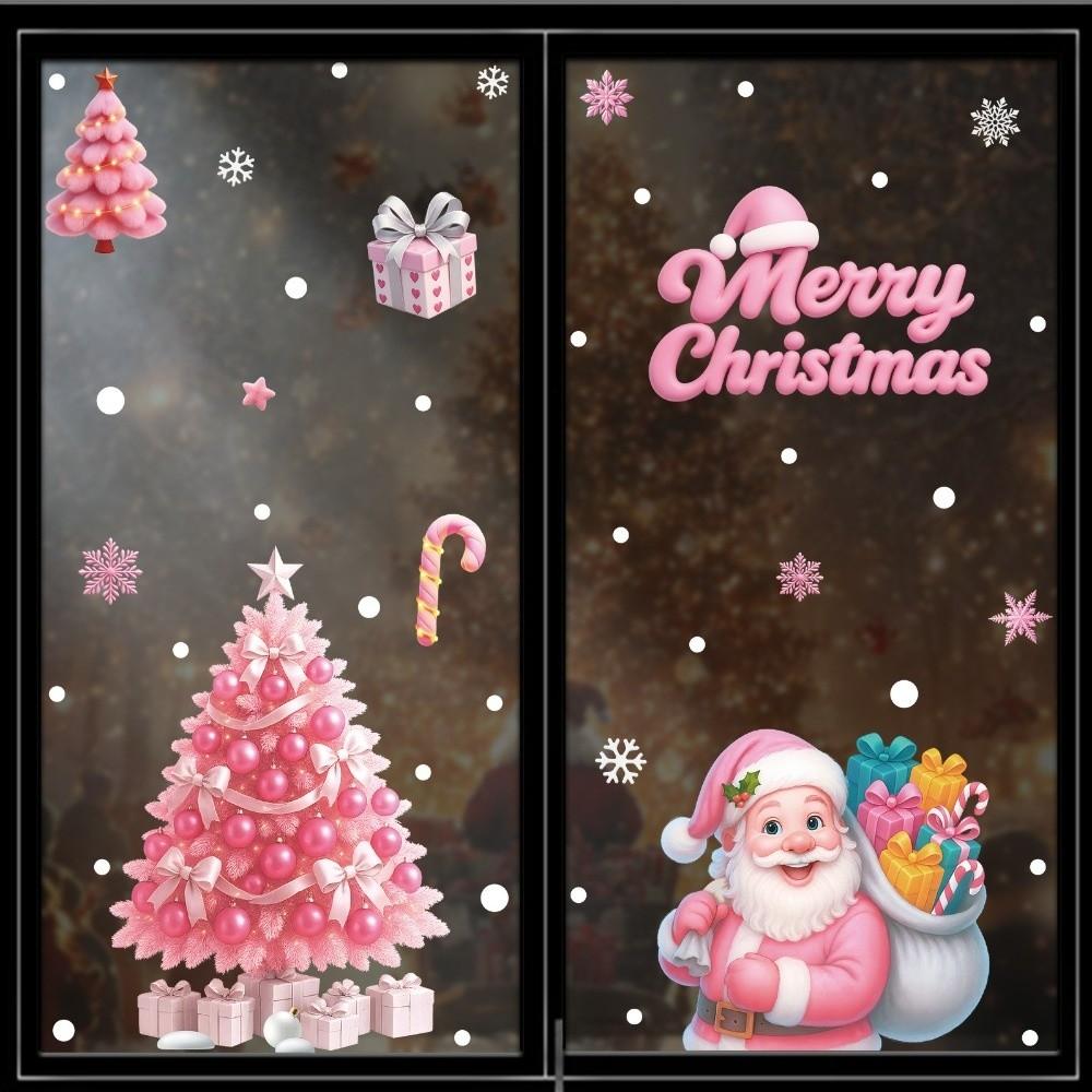 Removable PVC Window Stickers Snowflake Santa Claus Christmas Stickers Reindeer Glass Windows Decor Xmas Decal Window