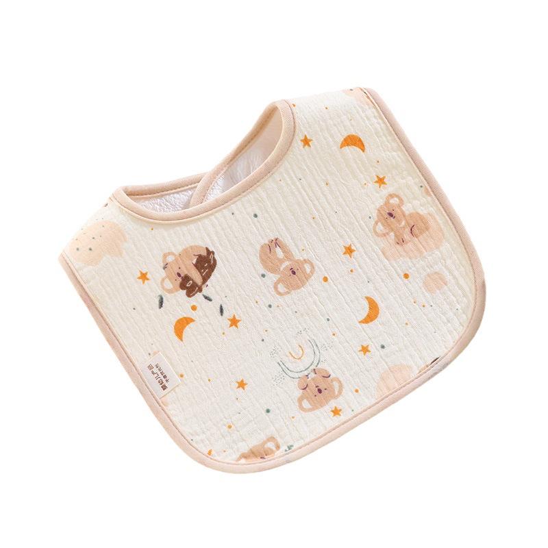 Wasserdichte U-förmige Baby-Lätzchen für Neugeborene - Reines Baumwoll-Musselin-Speichelhandtuch für Jungen und Mädchen