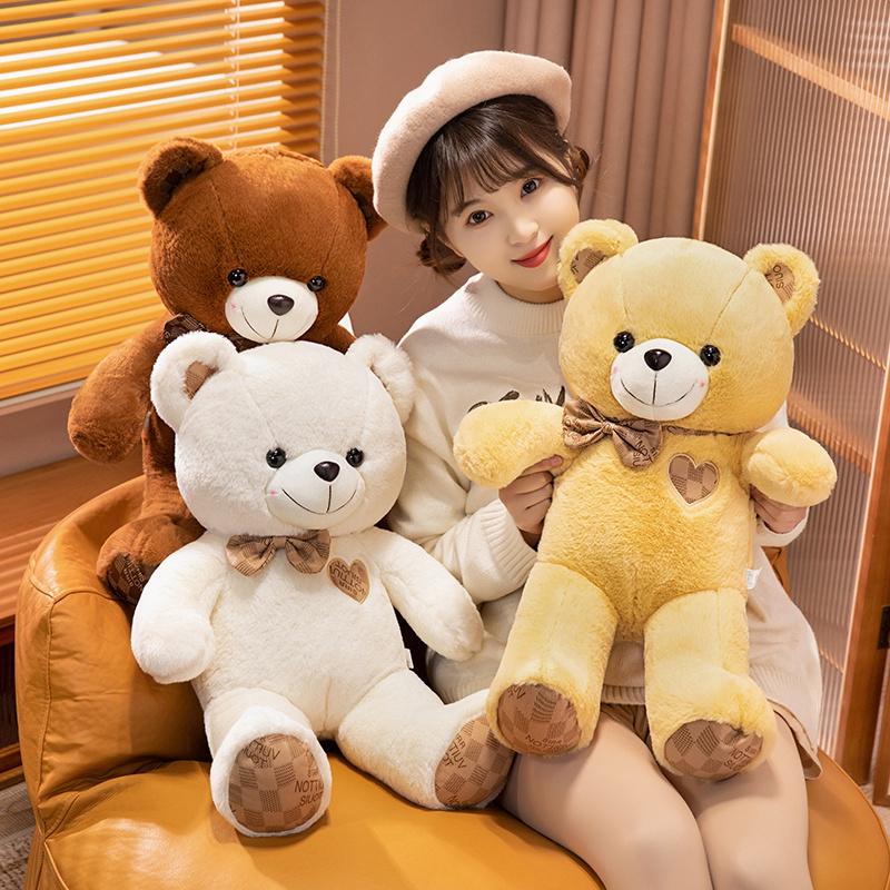Non-Toxic Nice Kawaii Bowknot Bear Plush Toy Soft Stuffed Animal Bear Plushie Doll Birthday Christmas Gift For Children Kids