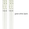 Japanese Chopsticks Alloy Amber Cherry Blossom Antibacterial Anti-slip High Temperature Resistant Reusable Kitchen Tableware